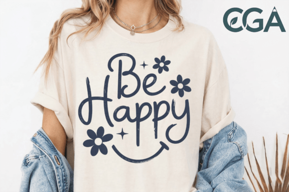 Be Happy Positivity Quote Png: A Design Asset for Uplifting Projects
