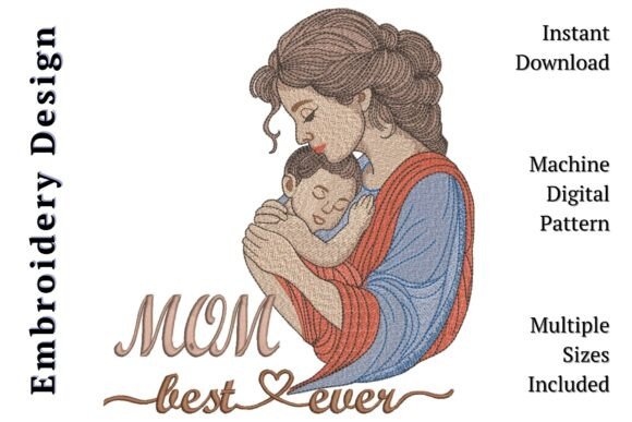 Celebrate Motherhood with the Mother Child Best Mom Ever Embroidery Design
