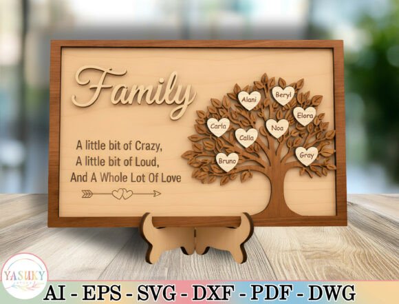 Crafting Heirlooms: The Personalized Family Tree Laser Cut File