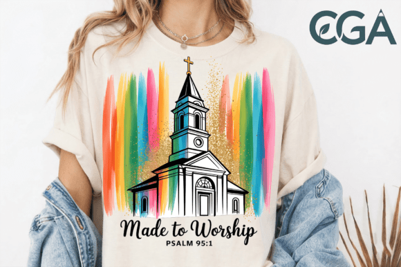 Express Your Faith in Vibrant Color with Made to Worship Church PNG
