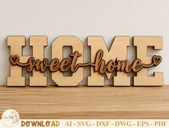 Home Sweet Home Laser Cut File SVG: Crafting Warmth