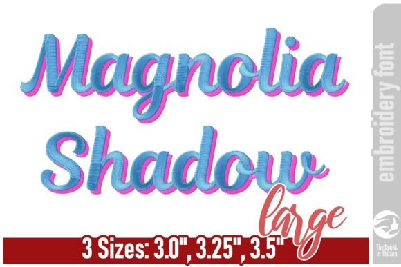 Magnolia Shadow: Elegant Embroidery Script for Projects