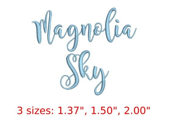 Magnolia Sky Embroidery Font: Elegance Stitched into Every Letter