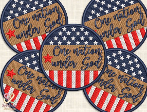Patriotic Faith USA Embroidery Design: A Symbol of Unity