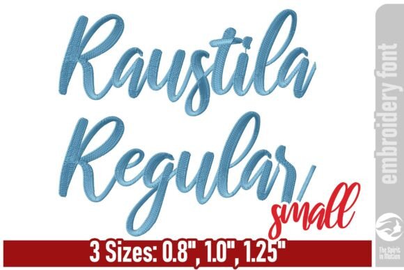 Raustila Embroidery Font - Small: Elegance for Your Stitched Projects