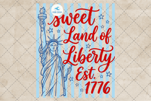 Striped Sweet Land of Liberty Png: A Patriotic Design Asset