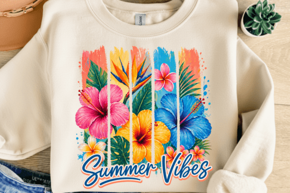 Summer Vibes Floral PNG: Your Go-To for Tropical Energy