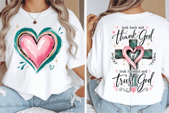 Thank God Trust God Look Forward PNG: Faith-Based Design Asset