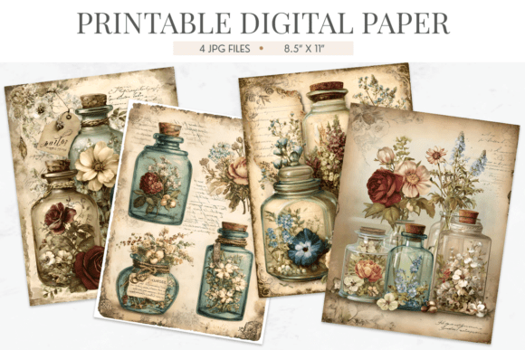 Unlocking Vintage Charm with Apothecary Botanical Junk Journal Paper